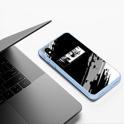 Чехол iPhone XS Max матовый LEVIS SAD EYES, цвет: 3D-голубой — фото 2