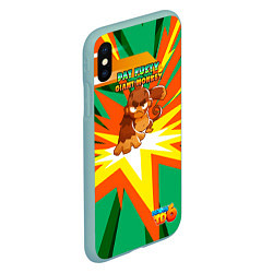 Чехол iPhone XS Max матовый BTD6 Pat Fusty, цвет: 3D-мятный — фото 2