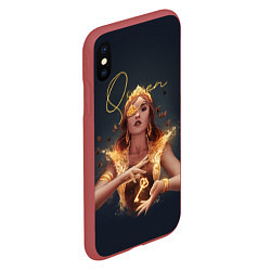 Чехол iPhone XS Max матовый Queen, цвет: 3D-красный — фото 2