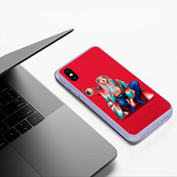 Чехол iPhone XS Max матовый Kill the love Lisa, цвет: 3D-светло-сиреневый — фото 2