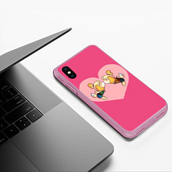 Чехол iPhone XS Max матовый Sweet Isabelle, цвет: 3D-розовый — фото 2