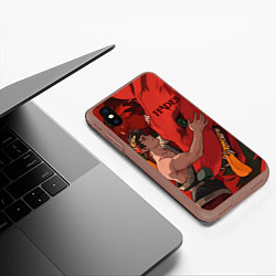 Чехол iPhone XS Max матовый Hades Zagreus, цвет: 3D-коричневый — фото 2