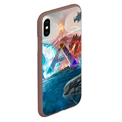 Чехол iPhone XS Max матовый Ark battelfield, цвет: 3D-коричневый — фото 2