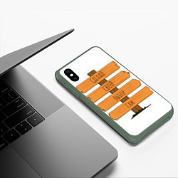Чехол iPhone XS Max матовый Выбор, цвет: 3D-темно-зеленый — фото 2
