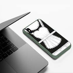 Чехол iPhone XS Max матовый Горничная, цвет: 3D-темно-зеленый — фото 2