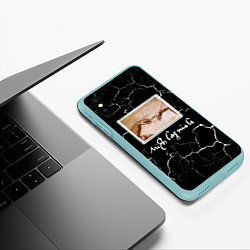Чехол iPhone XS Max матовый La creazione di Adamo, цвет: 3D-мятный — фото 2