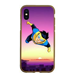 Чехол iPhone XS Max матовый Марк Грэйсон Неуязвимый, цвет: 3D-коричневый