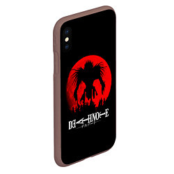 Чехол iPhone XS Max матовый Death Note Рюк в ночи, цвет: 3D-коричневый — фото 2