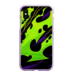 Чехол iPhone XS Max матовый КИСЛОТНАЯ ОРГАНИКА НЕОНОВАЯ, цвет: 3D-сиреневый