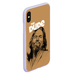 Чехол iPhone XS Max матовый The Big Lebowski Dude, цвет: 3D-светло-сиреневый — фото 2