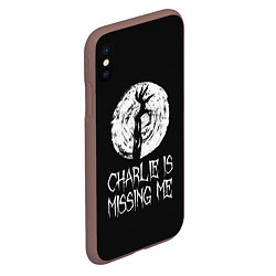 Чехол iPhone XS Max матовый Charlie is missing me, цвет: 3D-коричневый — фото 2