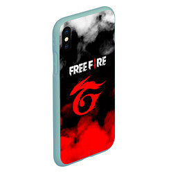 Чехол iPhone XS Max матовый Free Fire ? Фри Фаер, цвет: 3D-мятный — фото 2