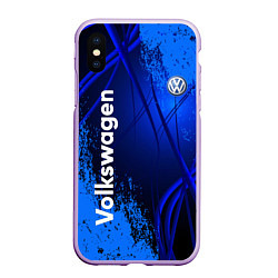 Чехол iPhone XS Max матовый Volkswagen, цвет: 3D-сиреневый