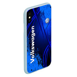 Чехол iPhone XS Max матовый Volkswagen, цвет: 3D-голубой — фото 2