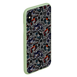 Чехол iPhone XS Max матовый Джипы, цвет: 3D-салатовый — фото 2