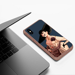 Чехол iPhone XS Max матовый Леди Димитреску Мать, цвет: 3D-коричневый — фото 2