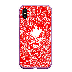 Чехол iPhone XS Max матовый Samurai, цвет: 3D-фиолетовый