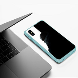 Чехол iPhone XS Max матовый Winter Hitman, цвет: 3D-мятный — фото 2