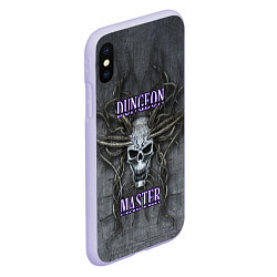 Чехол iPhone XS Max матовый DM Dungeon Master SKULL, цвет: 3D-светло-сиреневый — фото 2