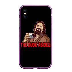 Чехол iPhone XS Max матовый The Dude Abides Lebowski