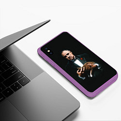 Чехол iPhone XS Max матовый КРЕСТНЫЙ ОТЕЦ ДОН КАРЛЕОНЕ, цвет: 3D-фиолетовый — фото 2