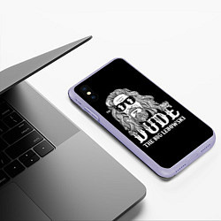 Чехол iPhone XS Max матовый Dude the Big Lebowski, цвет: 3D-светло-сиреневый — фото 2