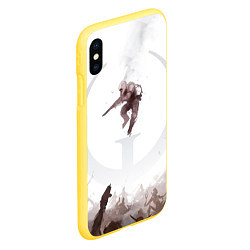 Чехол iPhone XS Max матовый Quake War, цвет: 3D-желтый — фото 2