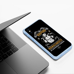 Чехол iPhone XS Max матовый Хабиб Нурмагомедов, цвет: 3D-голубой — фото 2