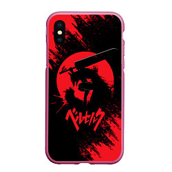 Чехол iPhone XS Max матовый BERSERK red краска