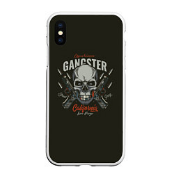 Чехол iPhone XS Max матовый GANGSTER, цвет: 3D-белый