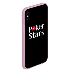 Чехол iPhone XS Max матовый Poker Stars, цвет: 3D-розовый — фото 2