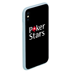 Чехол iPhone XS Max матовый Poker Stars, цвет: 3D-голубой — фото 2