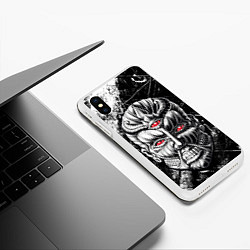 Чехол iPhone XS Max матовый Атака титанов: титан, цвет: 3D-белый — фото 2