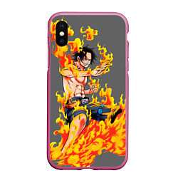 Чехол iPhone XS Max матовый Портгас Д Эйс из One Piece