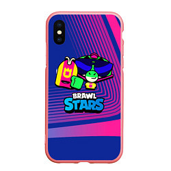 Чехол iPhone XS Max матовый Плохиш Базз Buzz Brawl Stars, цвет: 3D-баблгам