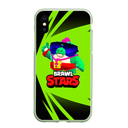 Чехол iPhone XS Max матовый Базз Buzz Brawl Stars, цвет: 3D-салатовый