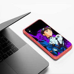Чехол iPhone XS Max матовый ЕВАНГЕЛИОН, цвет: 3D-красный — фото 2