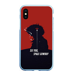 Чехол iPhone XS Max матовый Cowboy Bebop - Spike, цвет: 3D-голубой