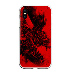 Чехол iPhone XS Max матовый BERSERK БЕРСЕРК, цвет: 3D-белый