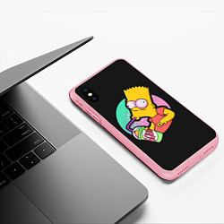 Чехол iPhone XS Max матовый Барт с содой, цвет: 3D-баблгам — фото 2