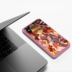 Чехол iPhone XS Max матовый Священный сосуд Секи, цвет: 3D-малиновый — фото 2