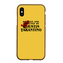 Чехол iPhone XS Max матовый Quentin Tarantino, цвет: 3D-коричневый