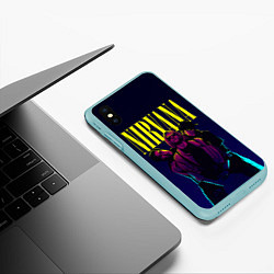 Чехол iPhone XS Max матовый Nirvana Neon, цвет: 3D-мятный — фото 2