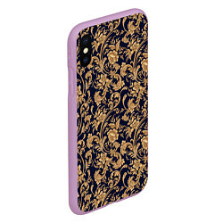 Чехол iPhone XS Max матовый Versace классические узоры, цвет: 3D-сиреневый — фото 2