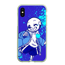 Чехол iPhone XS Max матовый UNDERTALE SANS BLUE