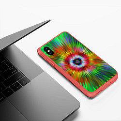 Чехол iPhone XS Max матовый Тропичный Бум!, цвет: 3D-красный — фото 2