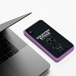 Чехол iPhone XS Max матовый CS GO COUNTER TERRORIS Z, цвет: 3D-фиолетовый — фото 2