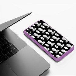 Чехол iPhone XS Max матовый ONE-PUNCH MAN ВАН ПАНЧ МАН Z, цвет: 3D-фиолетовый — фото 2