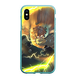 Чехол iPhone XS Max матовый ZENITSU ЗЕНИТСУ ЛОГО спина, цвет: 3D-мятный