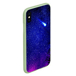 Чехол iPhone XS Max матовый ПОЛЁТ КОМЕТЫ, цвет: 3D-салатовый — фото 2